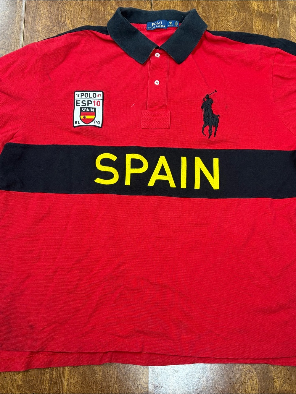 Vintage Polo Ralph Lauren Spain #10 Big Pony Polo Shirt | Custom Fit 3X BIG
